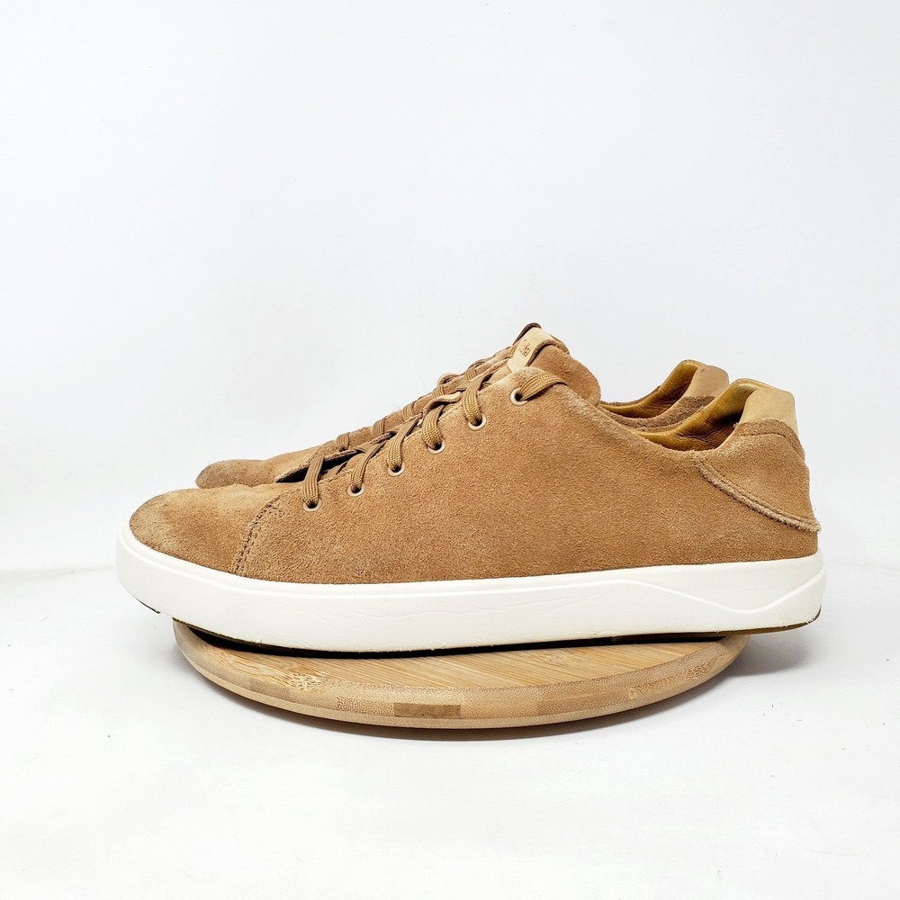 Olukai Lae'Ahi Li Kala Shoe Mens 9 Brown Suede Casual Fold Down Heel Sneaker